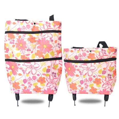 EcoFold – Shopping Bag Folding Green Bag – Colored flowers