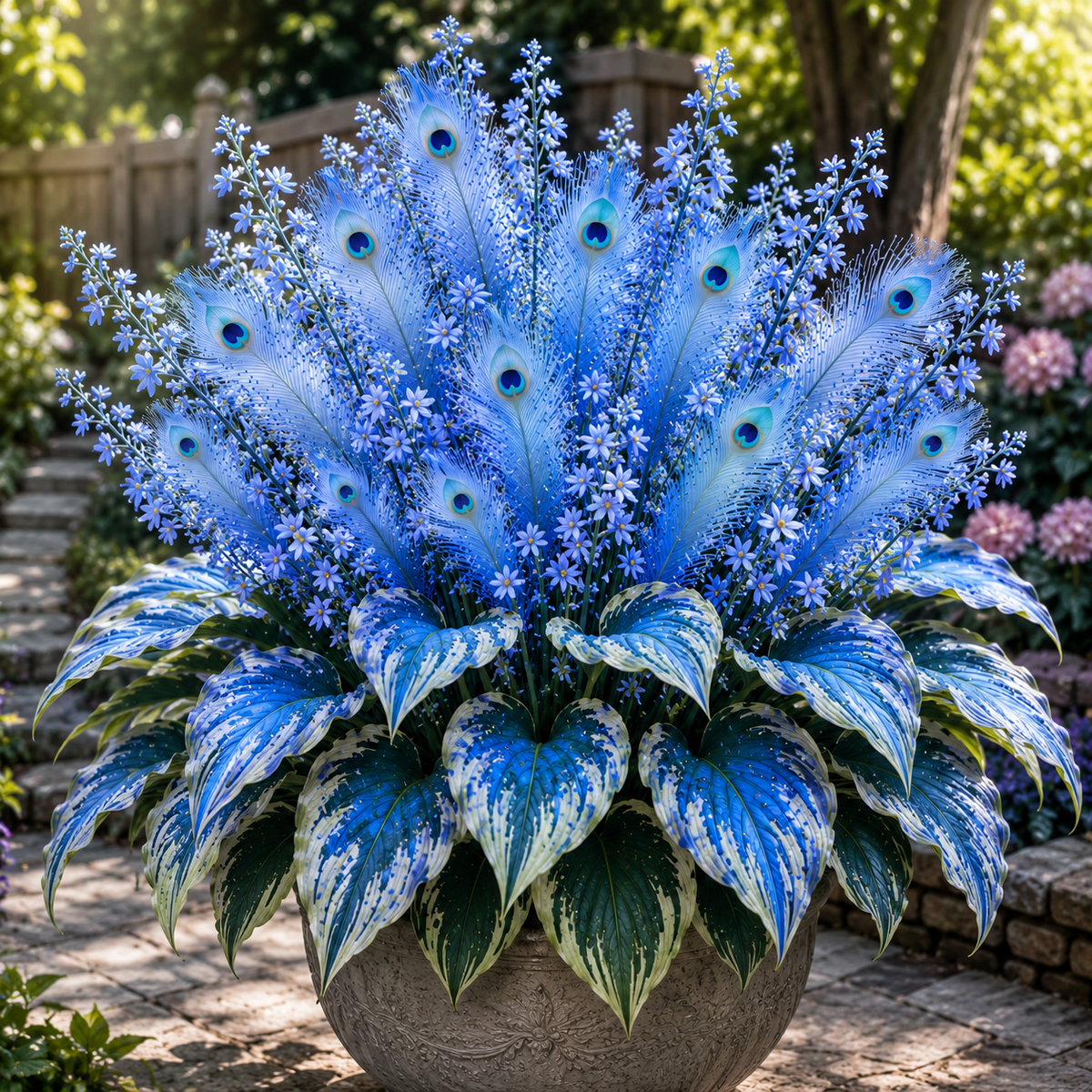 BloomVista – Vibrant Color Garden Hosta Bulbs – Blue / Starter Garden Set(3 Bulbs)