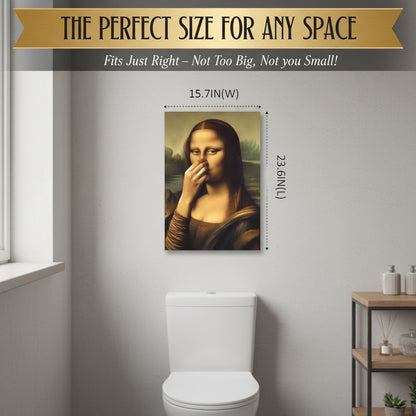 Renaissance Lady Holding Nose Bathroom Canvas Art – image 4