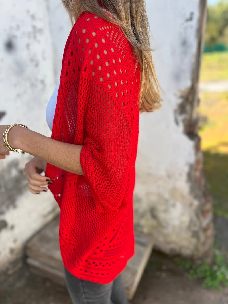 CloudWeave – Hollow Half Sleeve Cardigan – image 9