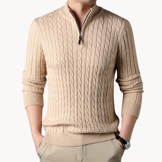 Rory Quarter Zip Pullover – Apricot / M