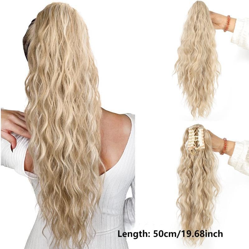 SilkiPony – Natural Hair Ponytail Extension – Blonde 1 short style