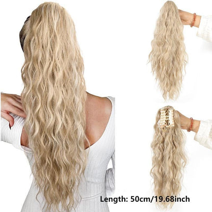 SilkiPony – Natural Hair Ponytail Extension – Blonde 1 short style