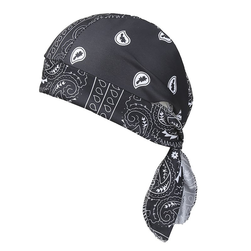 RoyalWave – Paisley Hair Durag – Black 2