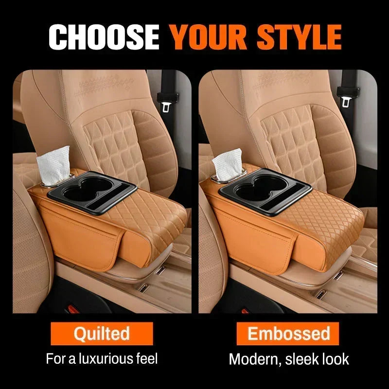 DriveCushion – Smart Armrest Pad – Orange / Embossed