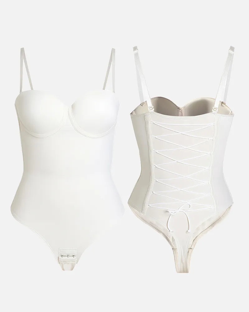 CurveLuxe – Back Lace-Up Seamless Thong Bodysuit – image 16