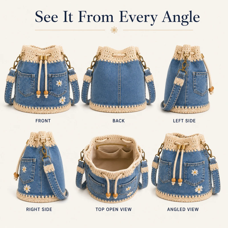 DaisyDenim – Crochet Bucket Bag – image 10