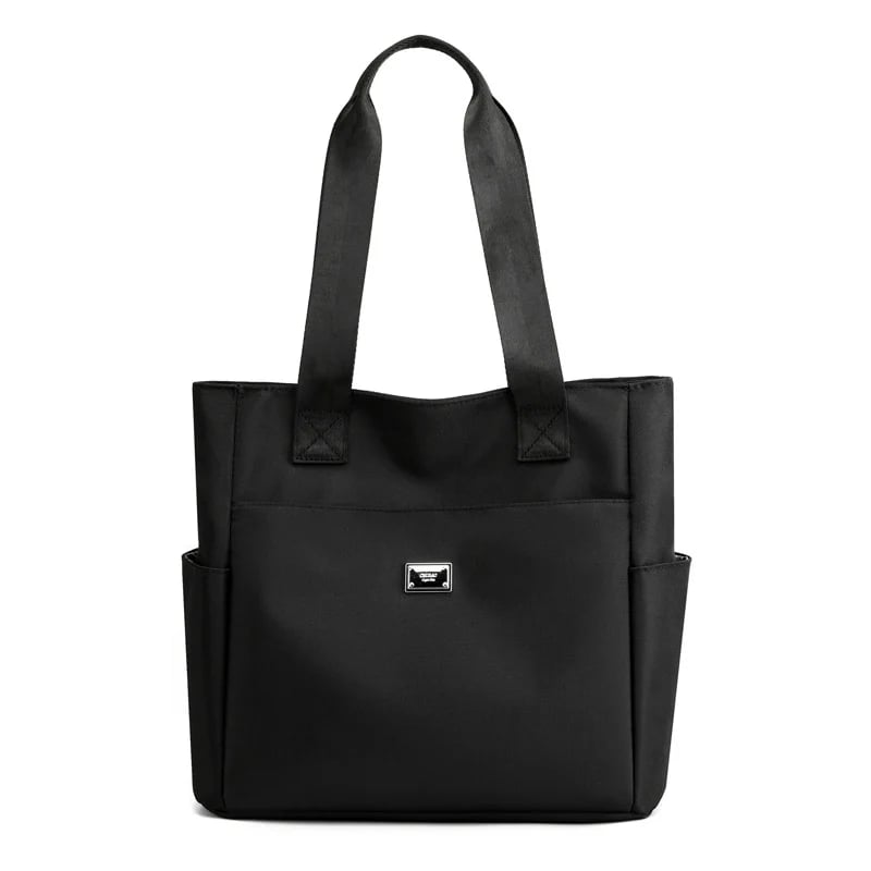 UrbanTote – Large Capacity Multi Pocket Shoulder Bag – Black