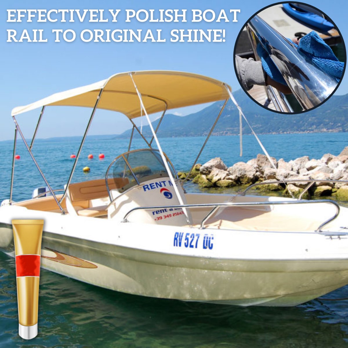 AquaGloss – Boat Shine Rail Polishing Cream – 15g / BUY 1 GET 1 free(2pcs)