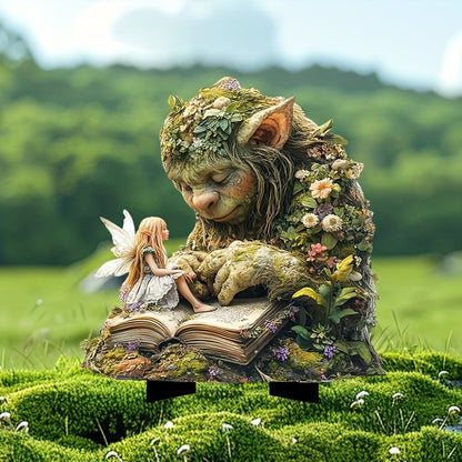 MysticBloom - Elegant Enchanted Garden Stakes – Fairy And Old Elf