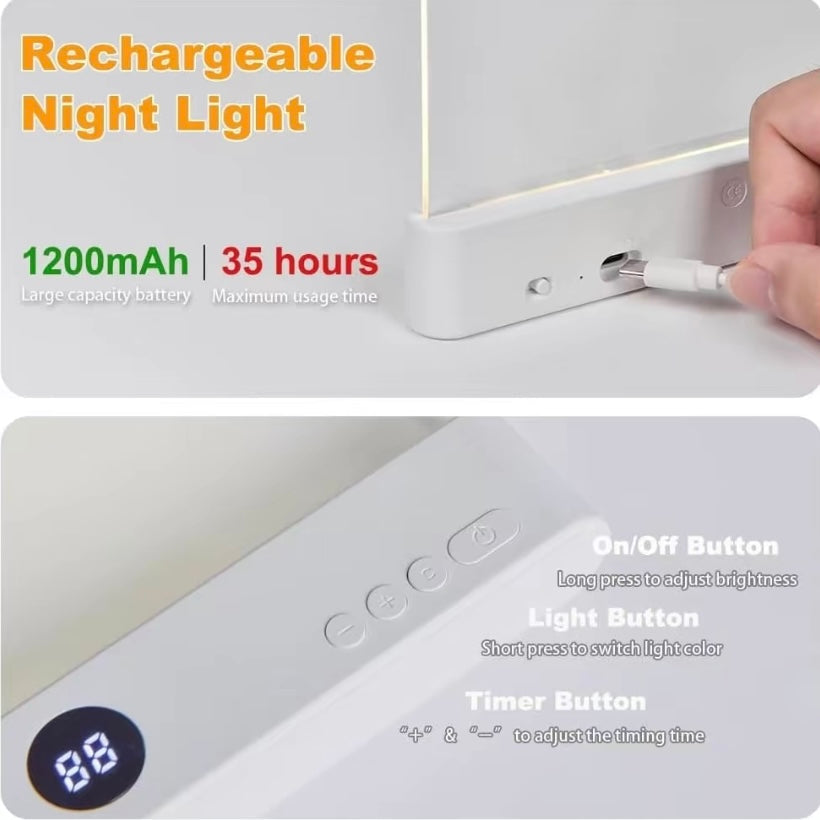 NightLume – Clear LED Rechargeable Reading Lamp – image 4