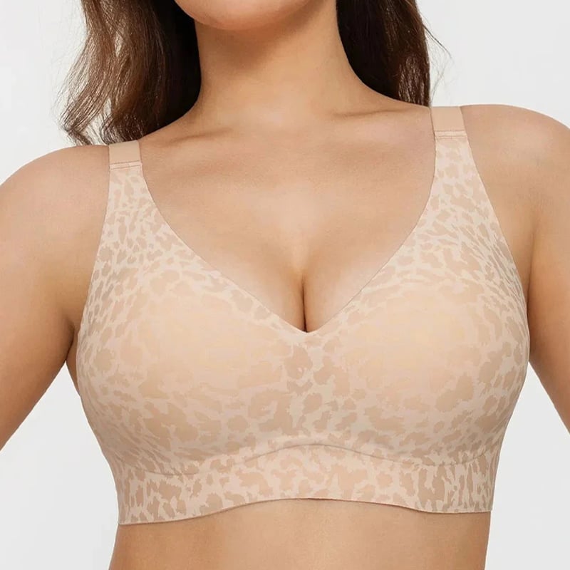BoldContour - Wire-Free Leopard Bra – Skin / S