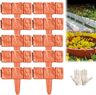 Imitation Stone Garden Fence - DIY Garden Edging Border – Brick Red / 10pcs