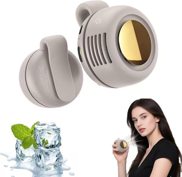 AirCool X – Hands-Free Cooling Fan – Beige