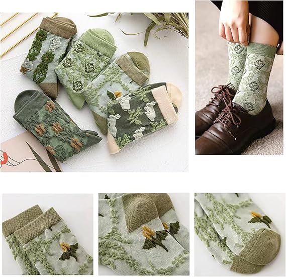 LumeFlora – Soft Cotton Embroidered Flower Socks – image 29
