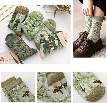 LumeFlora – Soft Cotton Embroidered Flower Socks – image 29