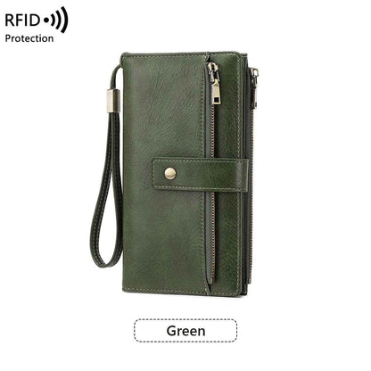 LumeFold – Multi-Compartment Compact Wallet – Green