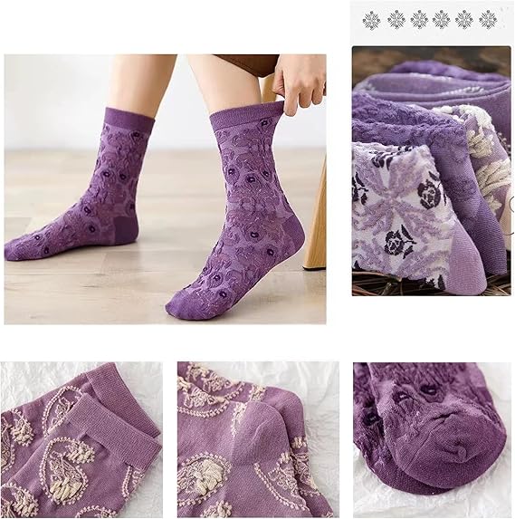 LumeFlora – Soft Cotton Embroidered Flower Socks – image 30