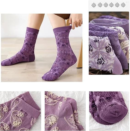 LumeFlora – Soft Cotton Embroidered Flower Socks – image 30
