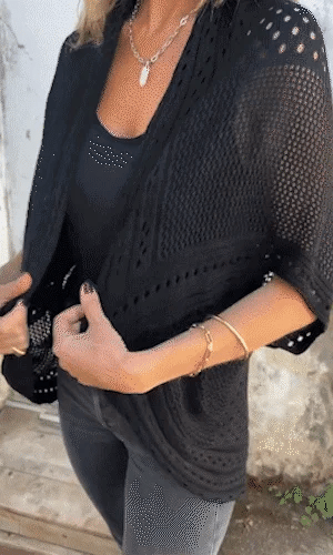 CloudWeave – Hollow Half Sleeve Cardigan – image 14