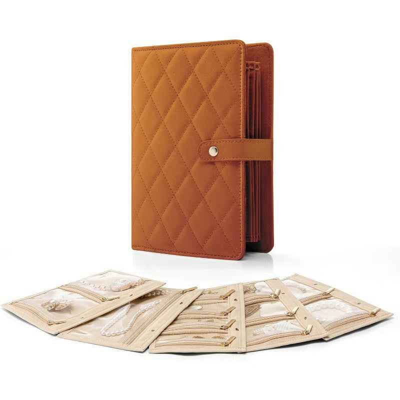 LunaVault - Portable Jewelry Organizer Book – Brown