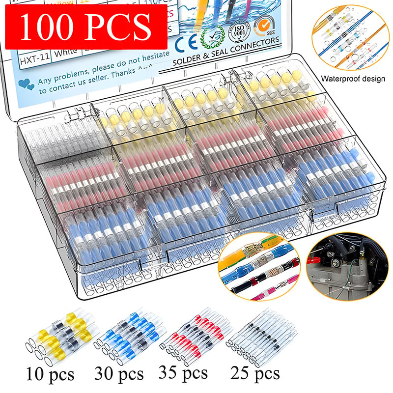 MarineLink – Heat Shrink Wire Connectors – 100 Pcs