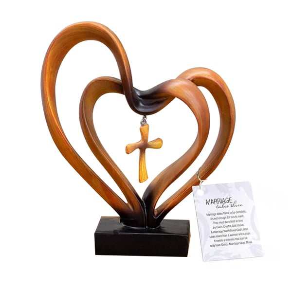 DivineHope – Faith-Inspired Cross Décor – Jesus Entwined Hearts Cross