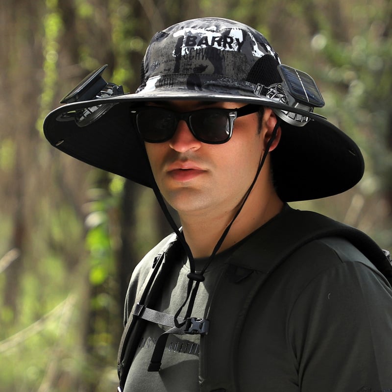 ChillCap Pro – Solar Fan Hat – Letter / Double fan / Unisex Adjustable 22"-25"