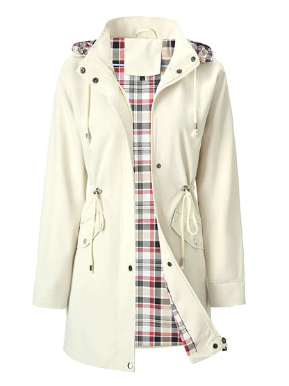 Rainelle – Hooded Windproof Jacket – White / S