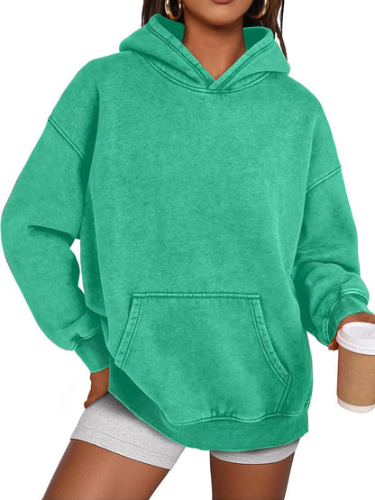 RetroVibe – Acid Wash Pullover – Green / S