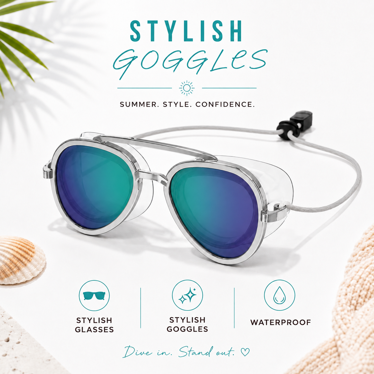 AquaShade – WaveLens Polarized Sunglasses – Cool Blue / Buy 1