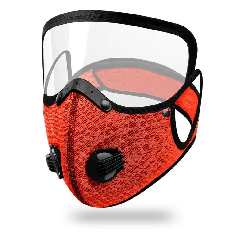 AirGuard – Reusable Carbon Filter Dust Mask – Orange-Red