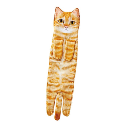 PurrSoft – Cute Cat Microfiber Hand Towel – Ginger Cat