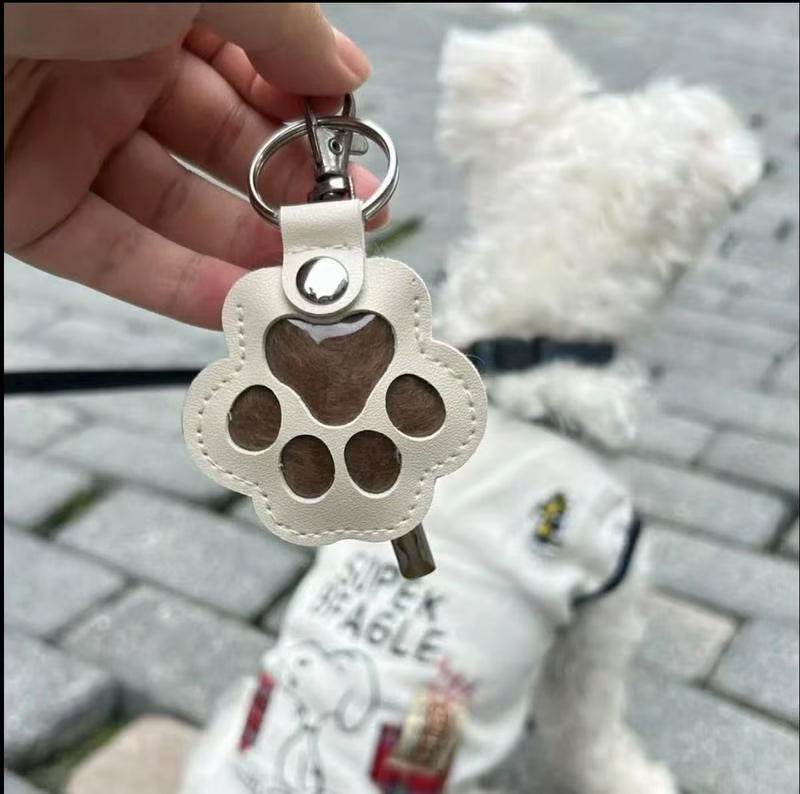FurTag – Paw Shaped Leather Keychain – image 3