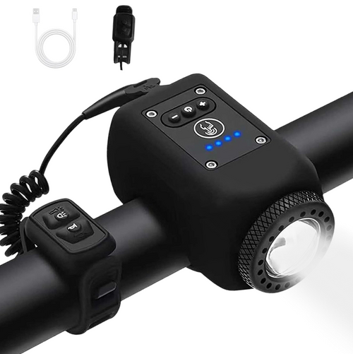 RideSafe – Electronic Bike Horn with Powerful Floodlight – Black