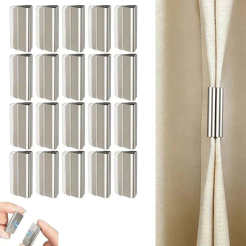 CurtainSnap – No-Drill Magnetic Curtain Holders – 20 Pairs (Save 60%)