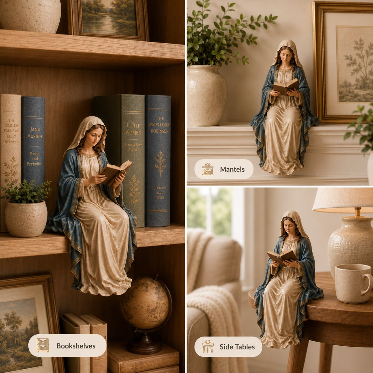 DivineRest - Virgin Mary Reading Figurine – image 4