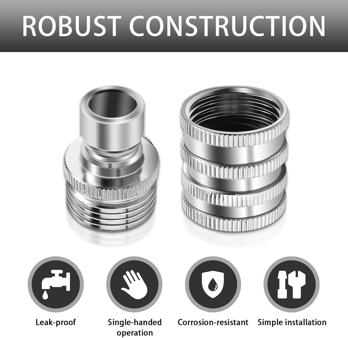GardenPro – Stainless Steel Quick Connect Hose Set – Buy 1