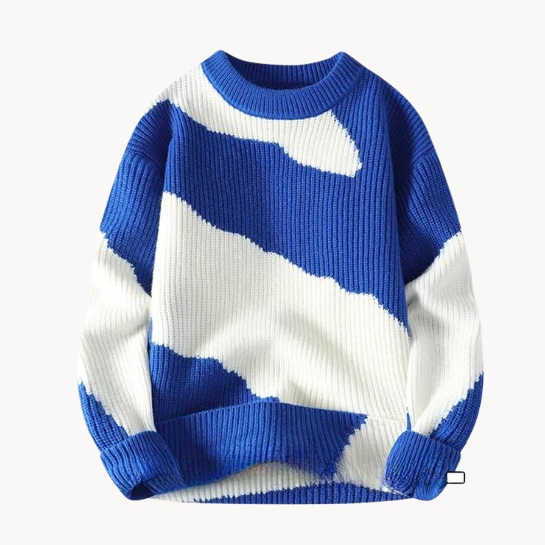 Bjorn Cotton Sweater – Blue / XS