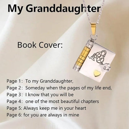 LoveStory – Chapter Book Necklace Gift – Golden and Silver / A Beautiful Gift Box Included With Every Order