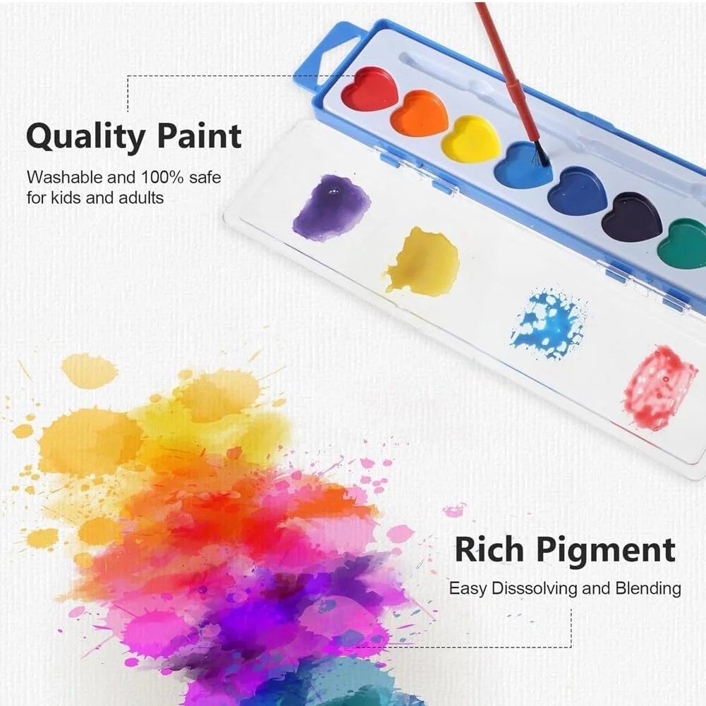 2026 Mini Watercolor Paint Set for Valentine's Day | Romantic Art Gift – image 11