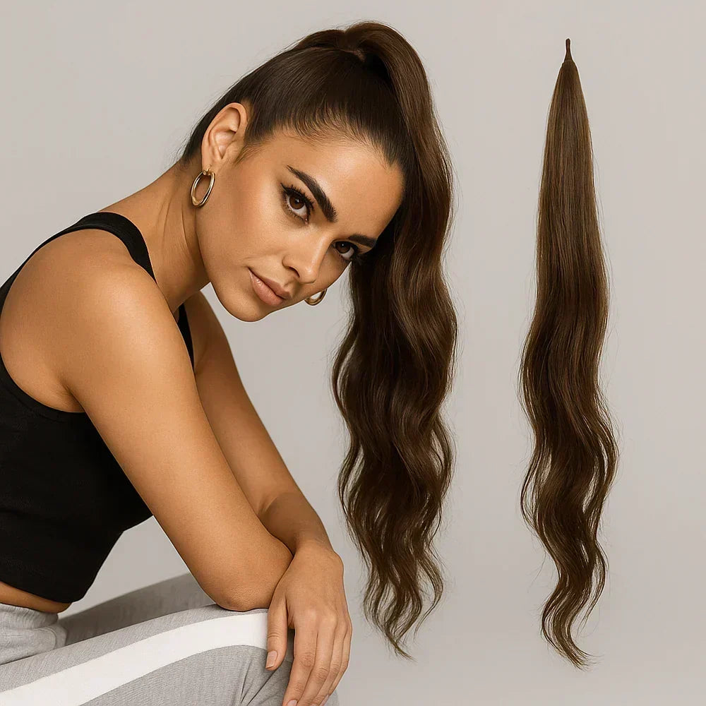 CrownLength – Instant Glam Hair Extension – Brown / Buy 1 Get 1 Free