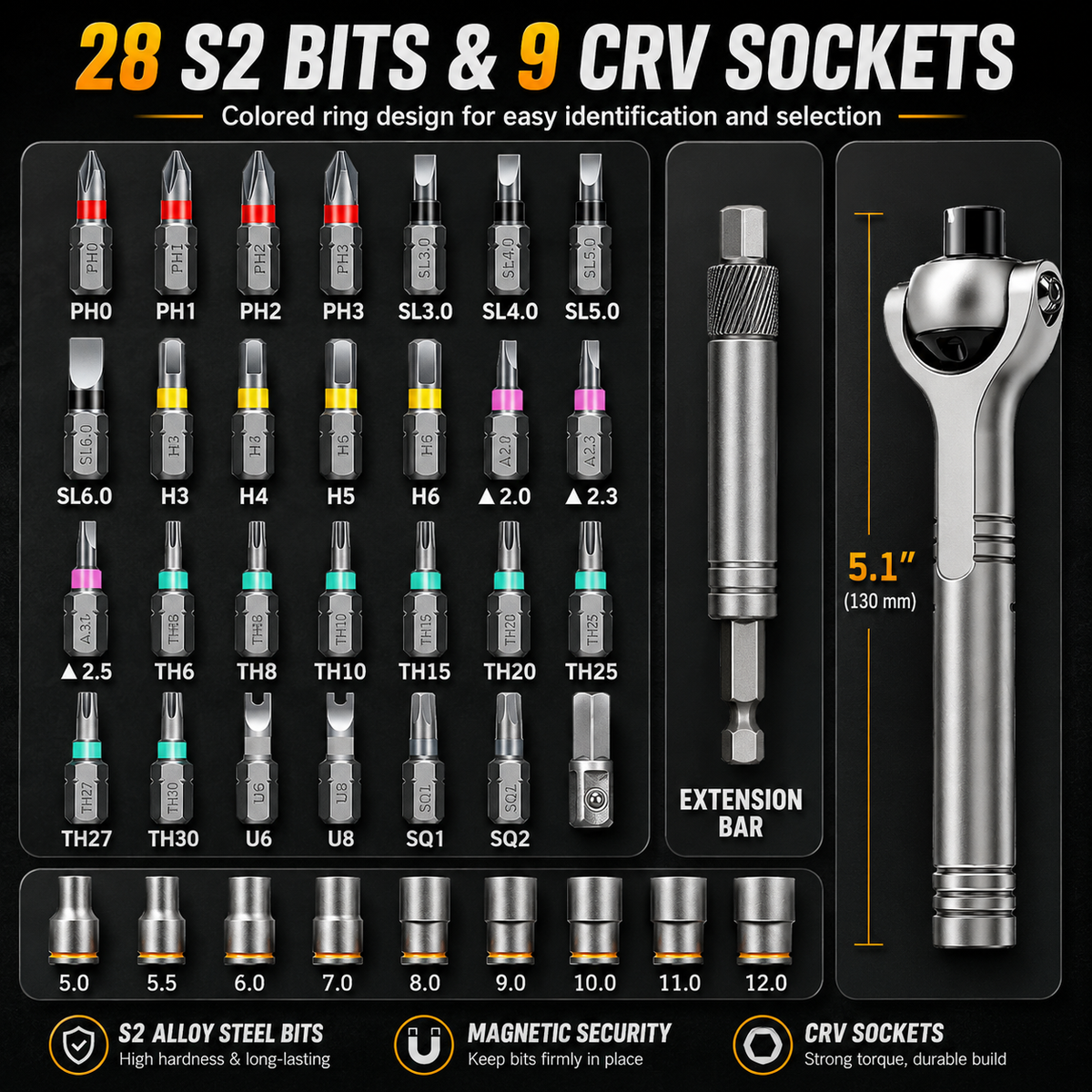 MagnaFix – Precision Magnetic Ratchet Screwdriver Set – image 8