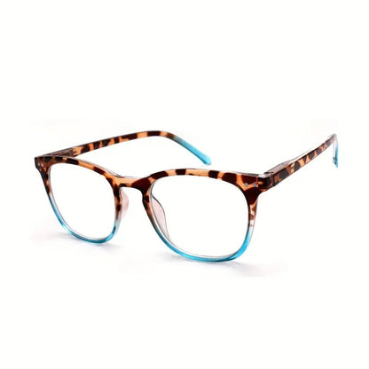 LuxeVision – Women’s Leopard Print Reading Glasses – Blue / '+100° / 45-49 YEAR OF AGE