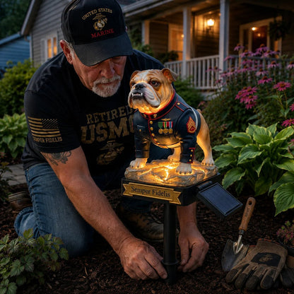 DevilDog – Semper Fidelis Solar Garden Light – image 5