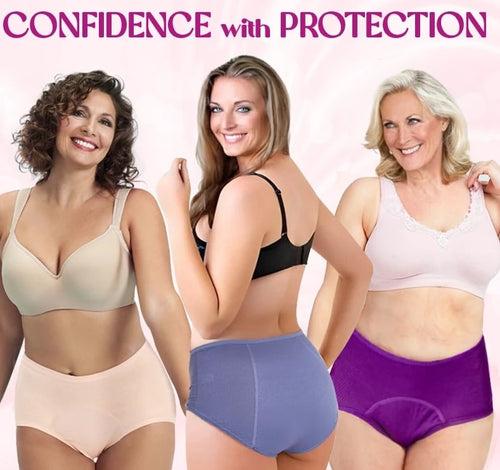 PureWear – Leak Proof High Waist Period Panties – Blue*3 Pcs / L(UK4-8)(88-120lbs)