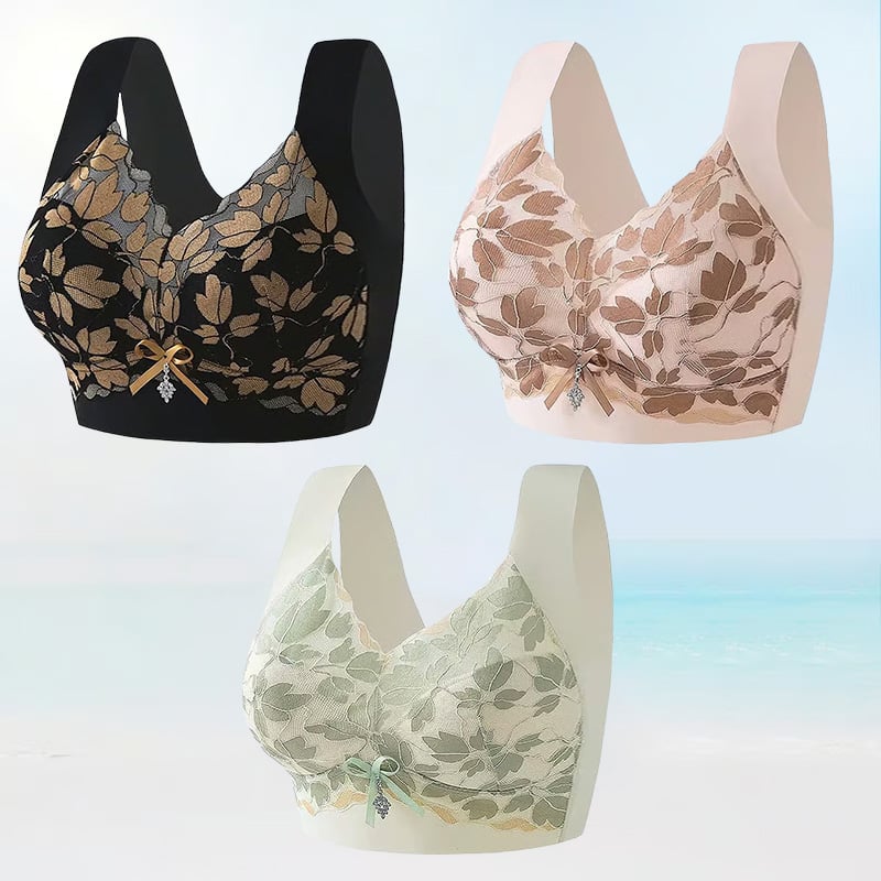 AirLush – FeatherLight Wireless Bra – Black+Pink+Green / M