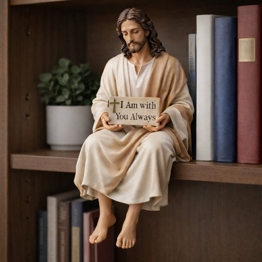 Jesus Desk Companion FigurineHand-Painted Ceramic Figurine