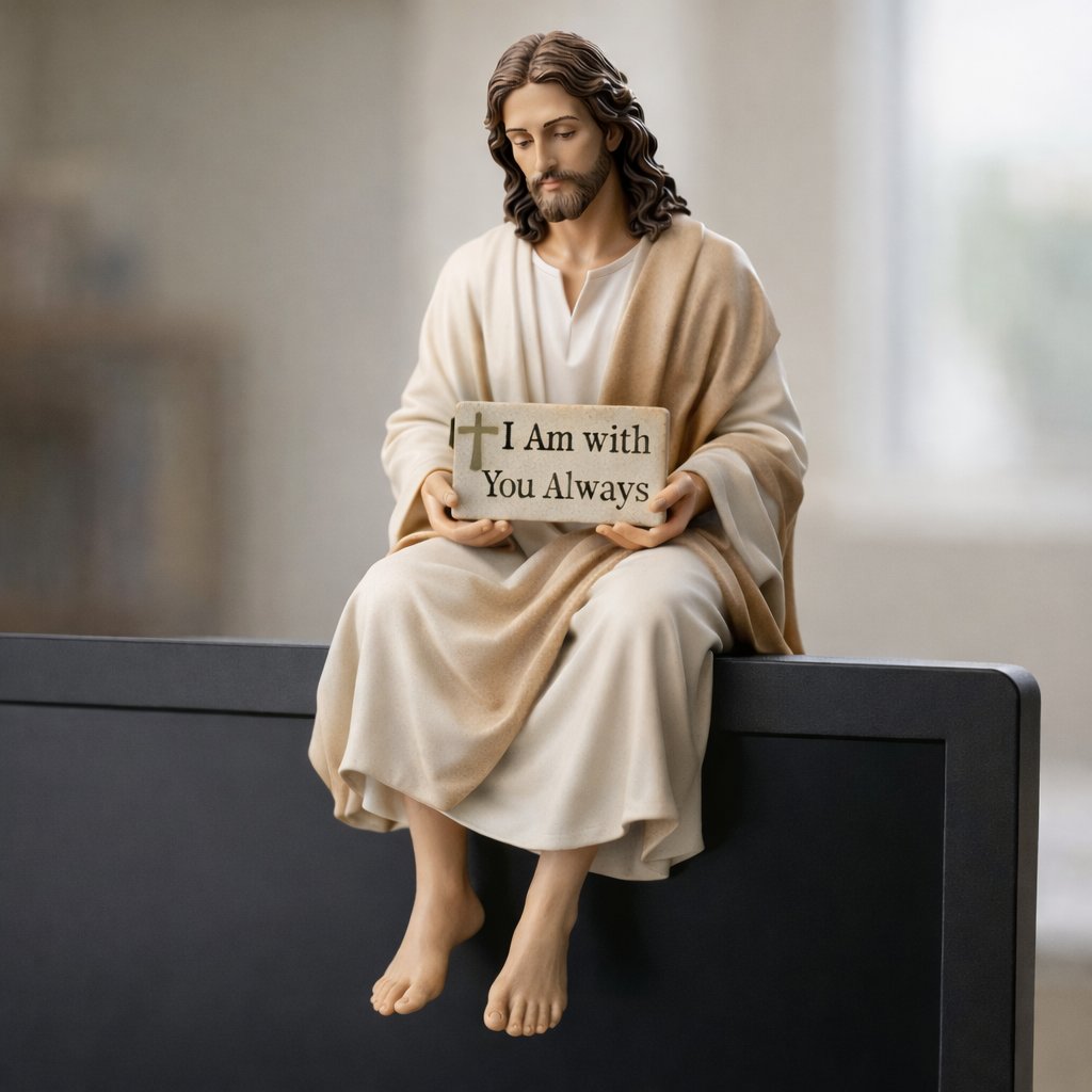 BlessedAura – Handcrafted Jesus Reminder Statue – image 3