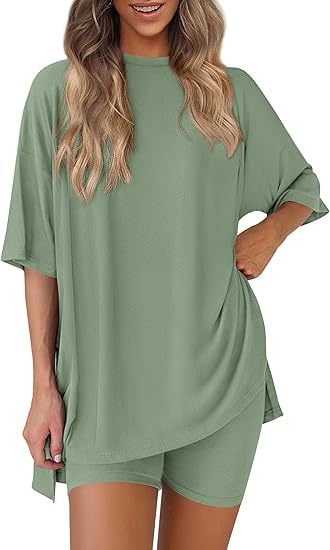 ComfiChic - Two Piece Relaxed Fit Set – Light green / S